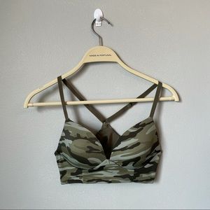 small LA SENZA sports bra green camouflage